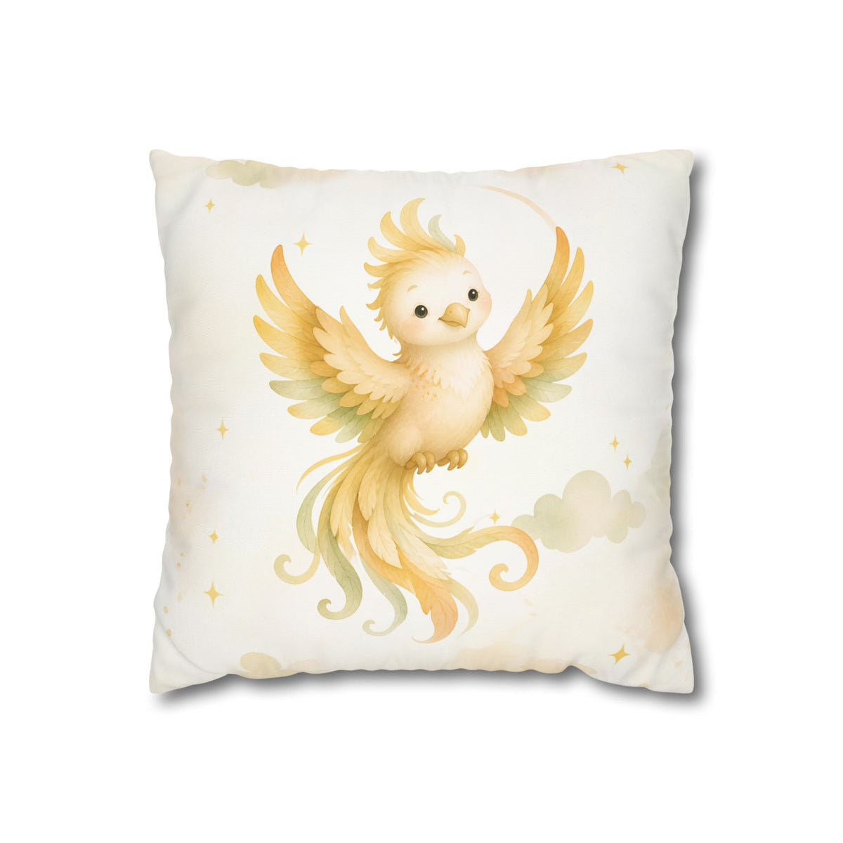 Golden Phoenix Throw Pillowcase