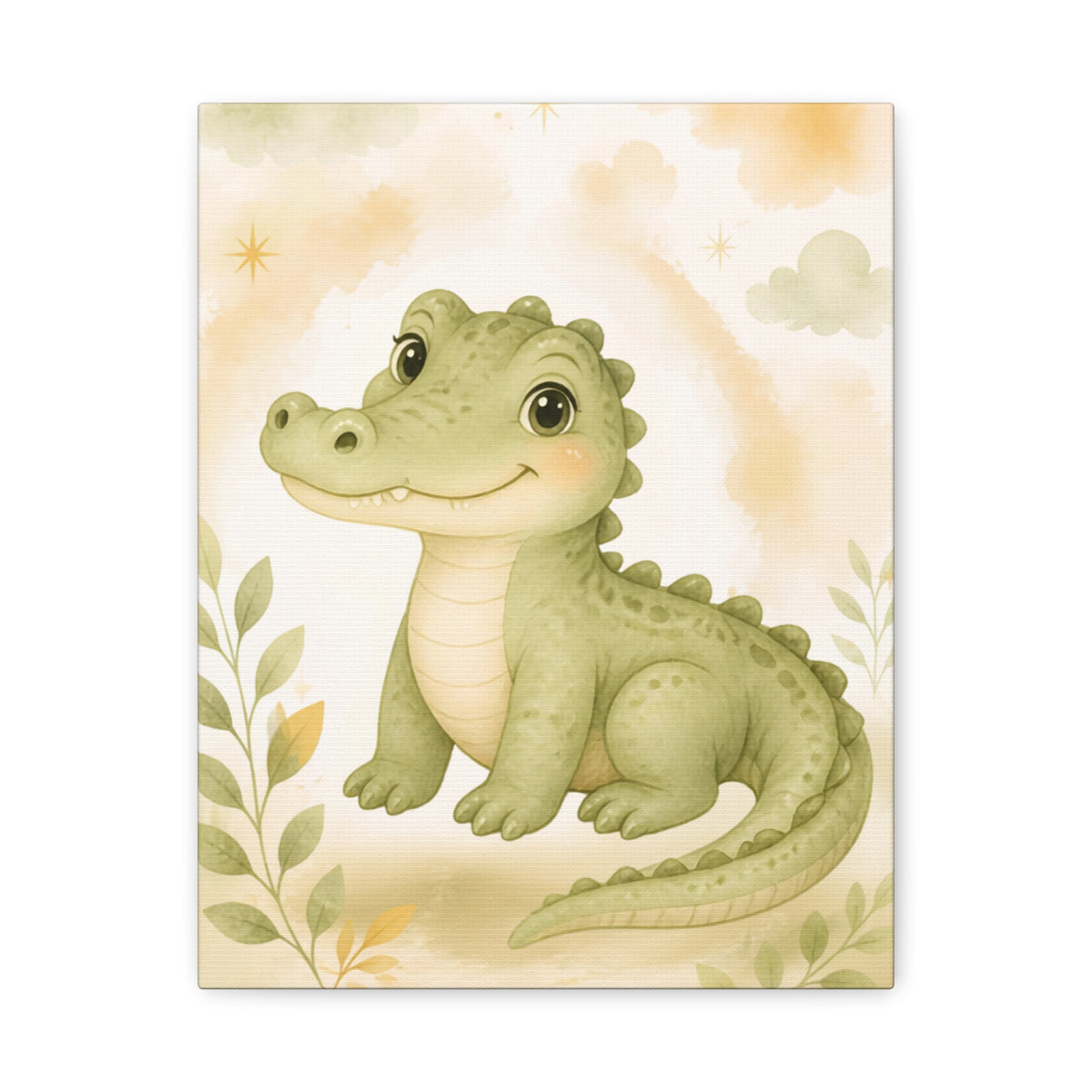 Nursery Crocodile Canvas Art
