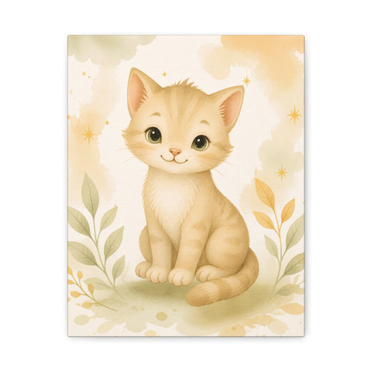 Cute Kitten Canvas Wall Art