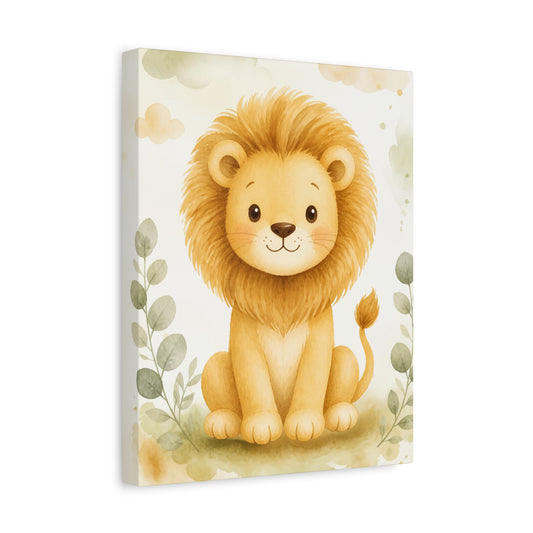 Cute Baby Lion Canvas Wall Art