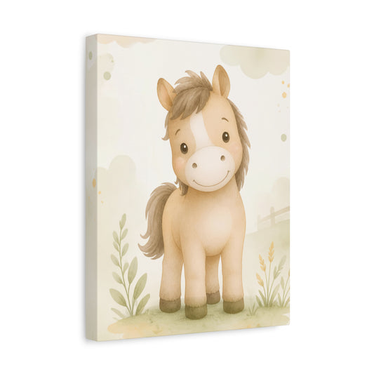 Nursery Horse Canvas Wall Art