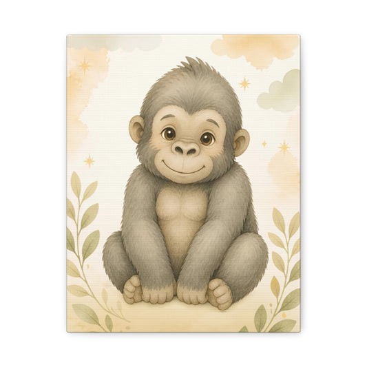 Baby Gorilla Nursery Canvas