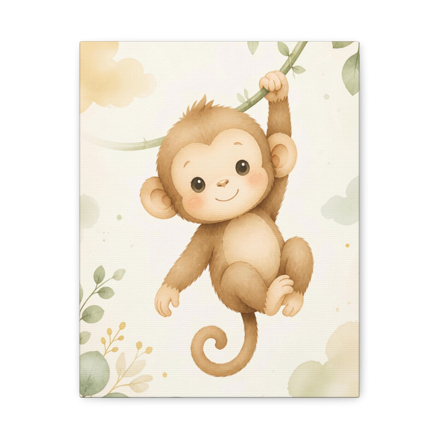 Cute Baby Monkey Nursery Canvas