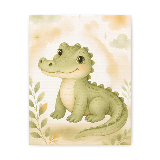 Nursery Crocodile Canvas Art