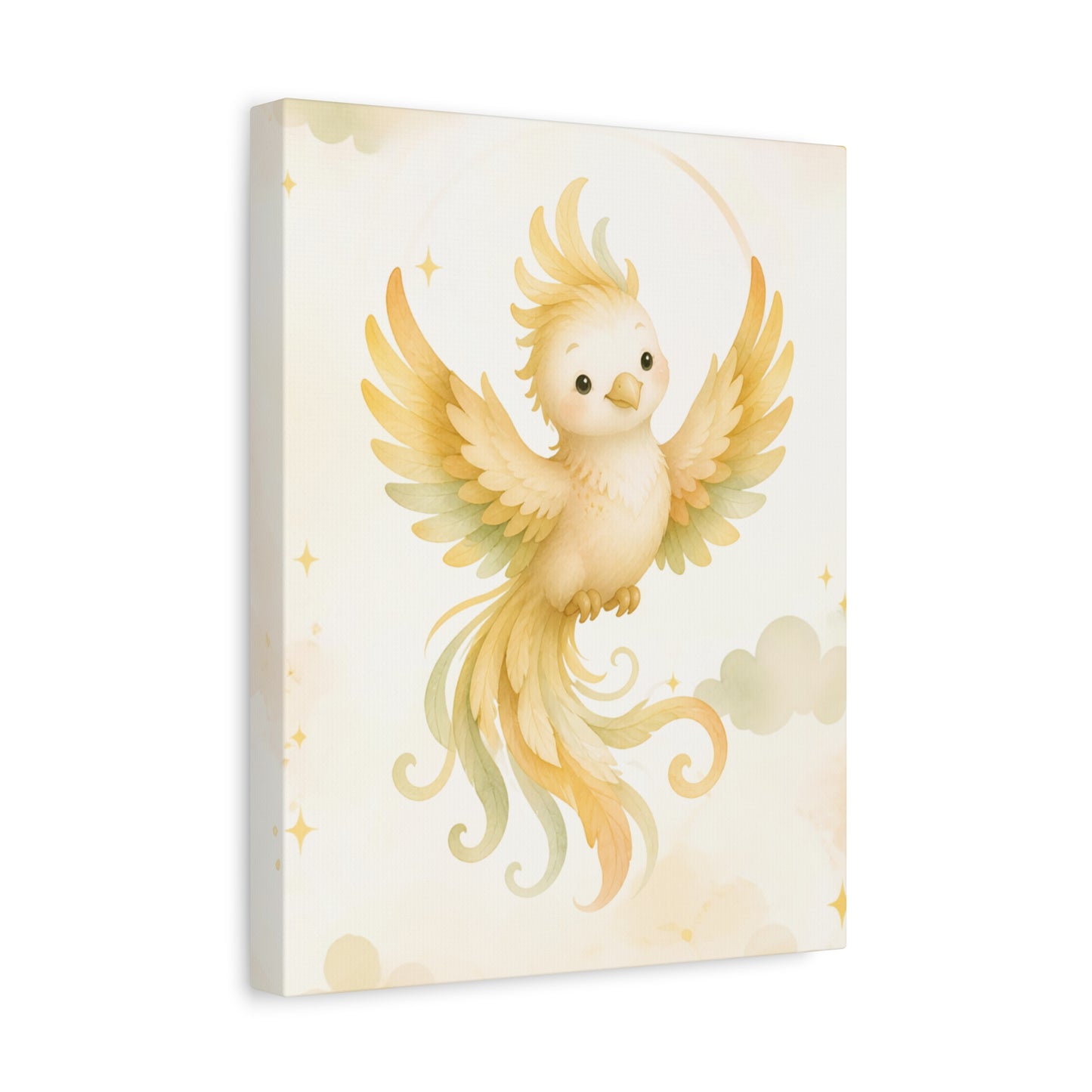 Golden Baby Pheonix Canvas Wall Art