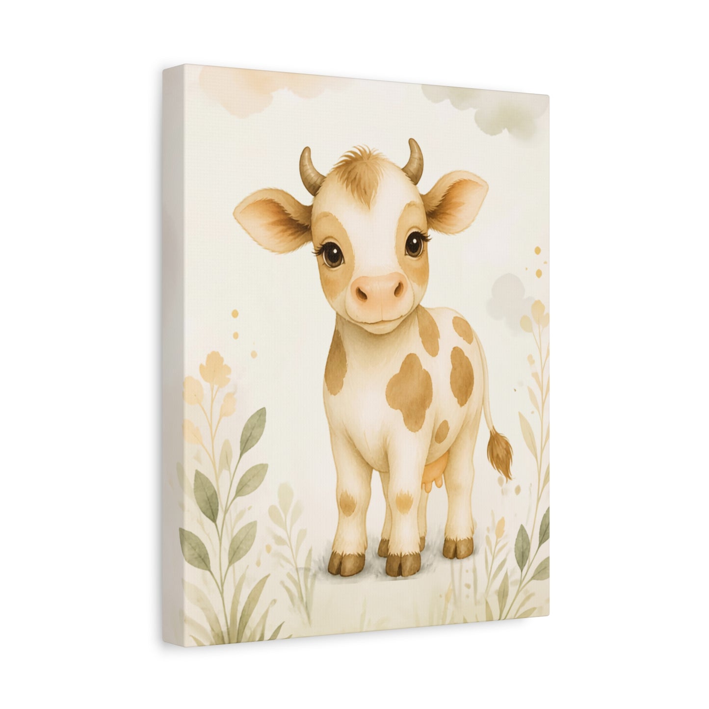 Baby Cow Canvas Wall Art