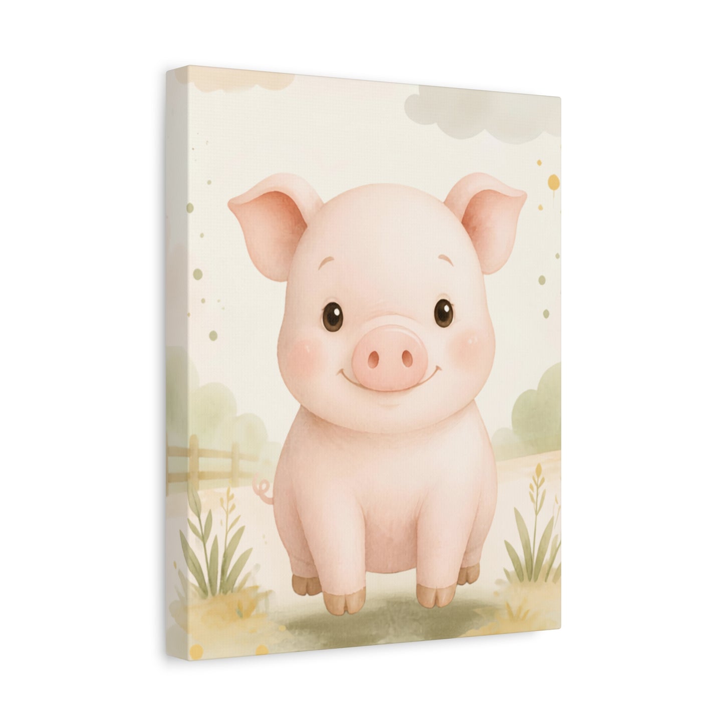 Cute Baby Pig Canvas Print