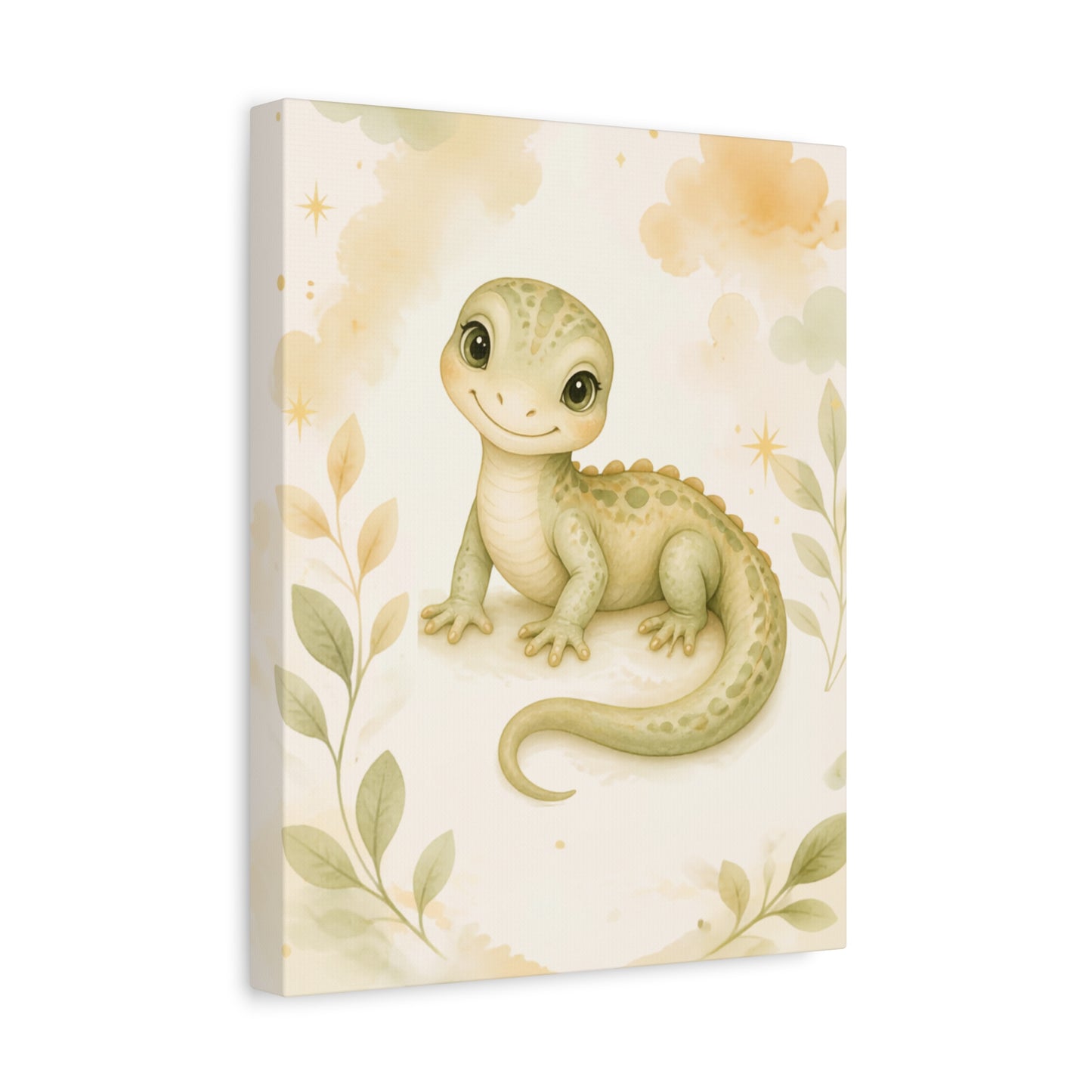 Smiling Baby Gecko Canvas Wall Art