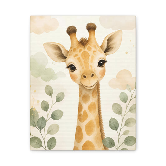 Giraffe Nursery Canvas Animal Wall Art
