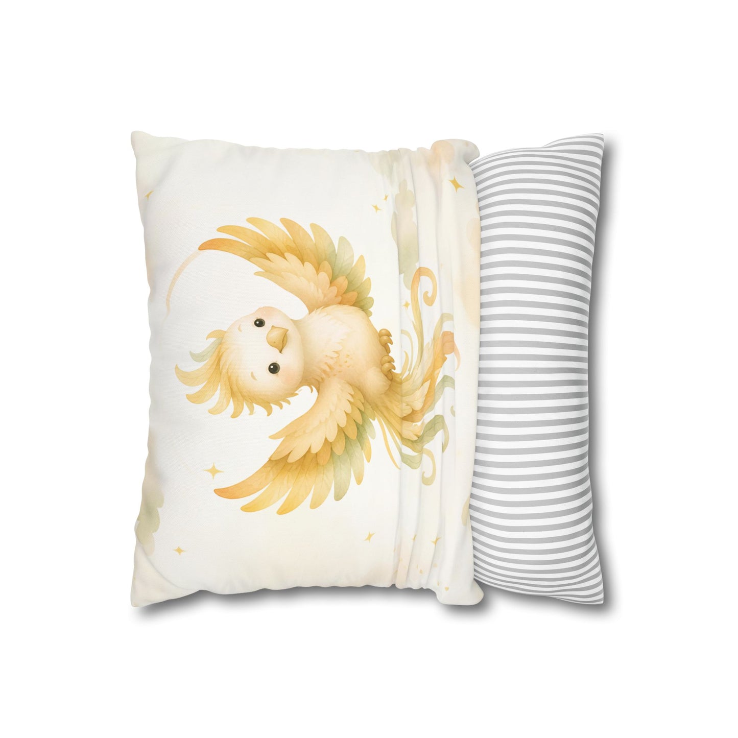 Golden Phoenix Throw Pillowcase