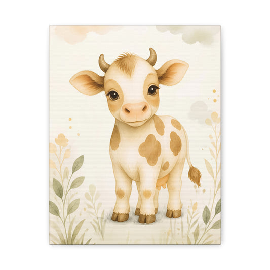 Baby Cow Canvas Wall Art