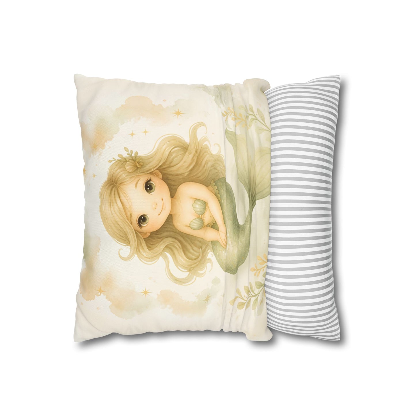 Cute Pastel Mermaid Throw Pillowcase
