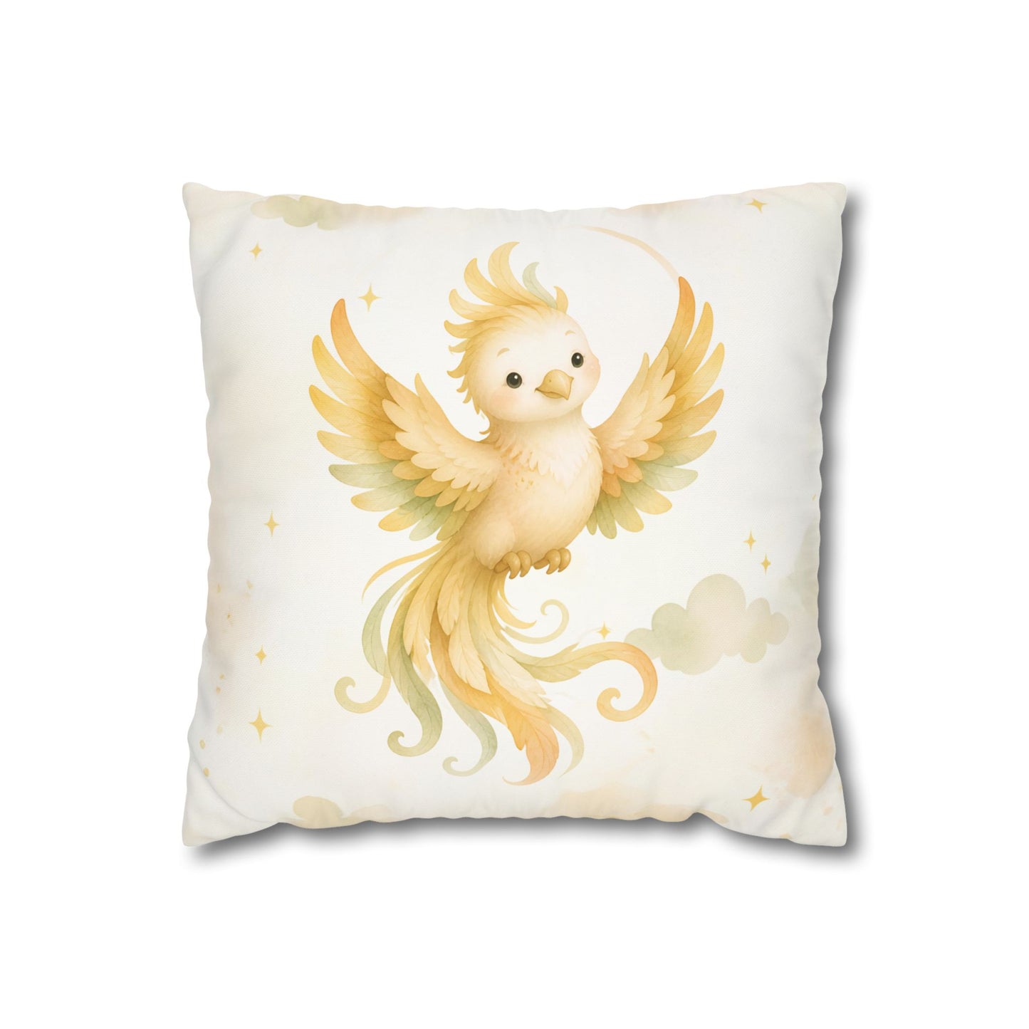 Golden Phoenix Throw Pillowcase
