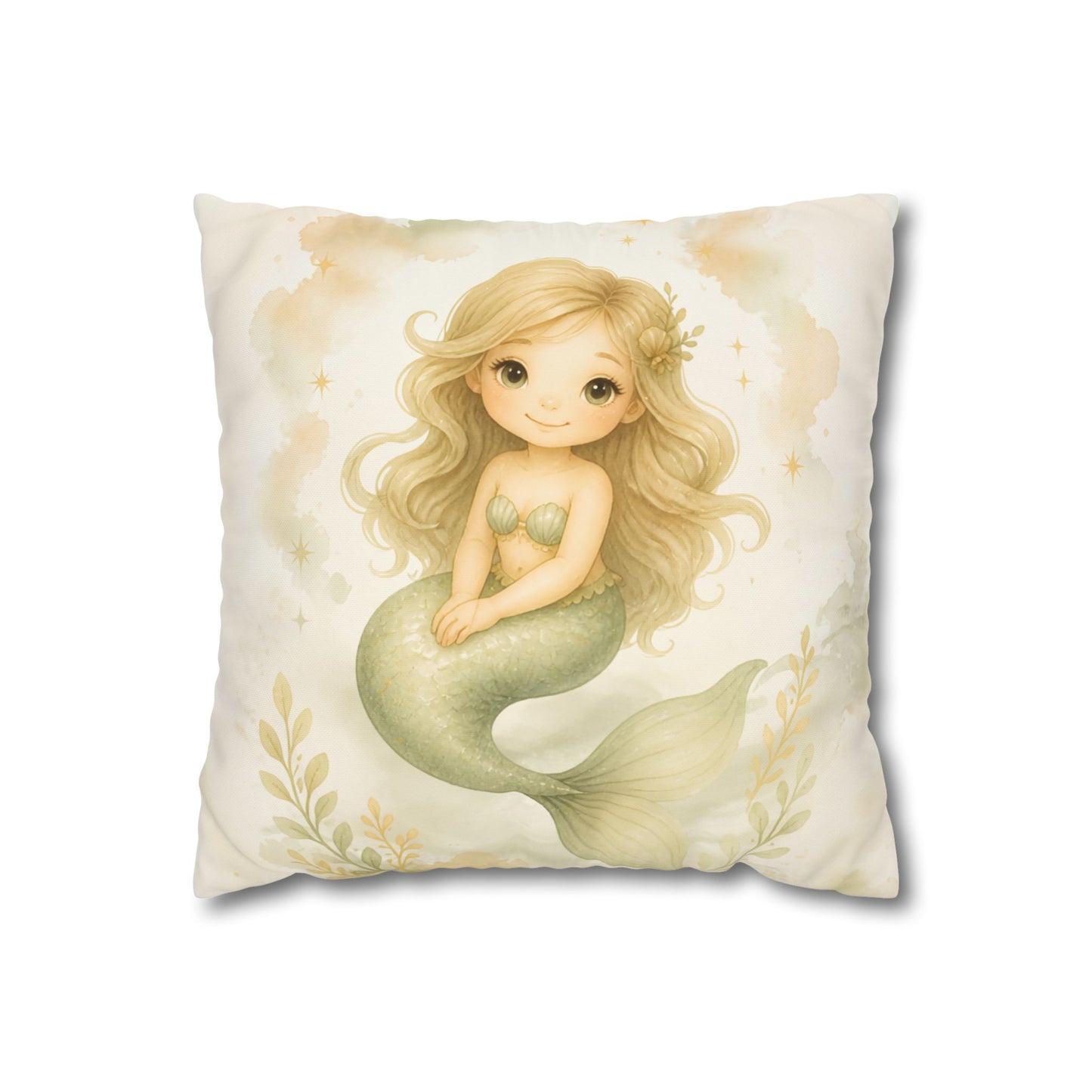 Cute Pastel Mermaid Throw Pillowcase