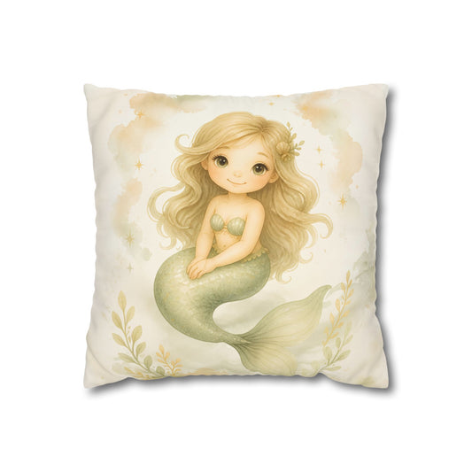 Cute Pastel Mermaid Throw Pillowcase