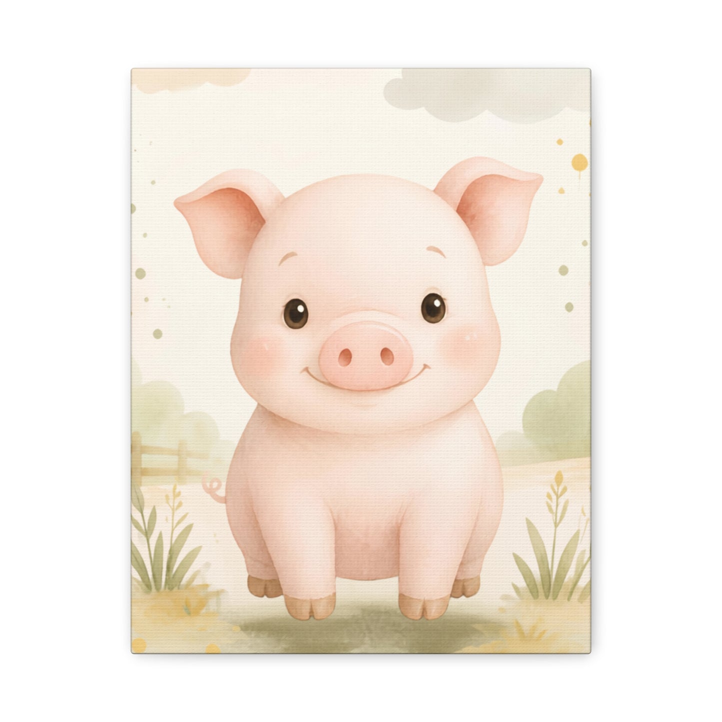 Cute Baby Pig Canvas Print