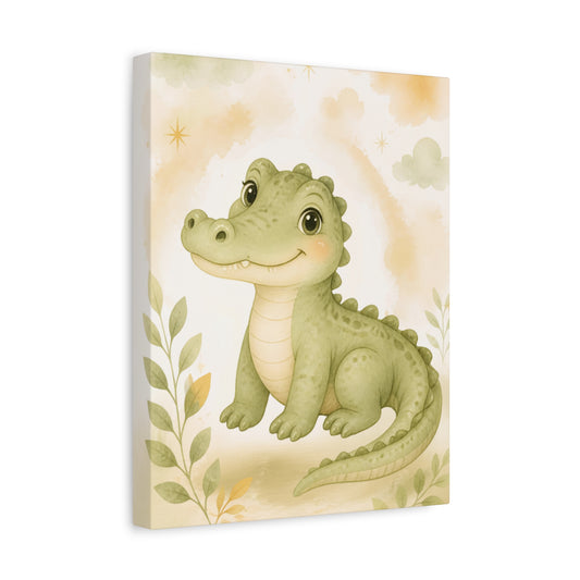 Nursery Crocodile Canvas Art