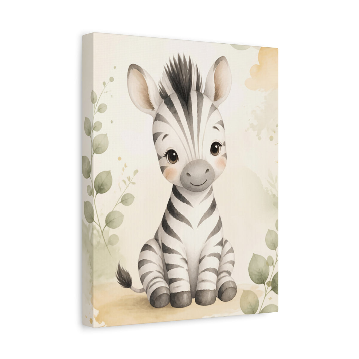 Baby Zebra Canvas Wall Art