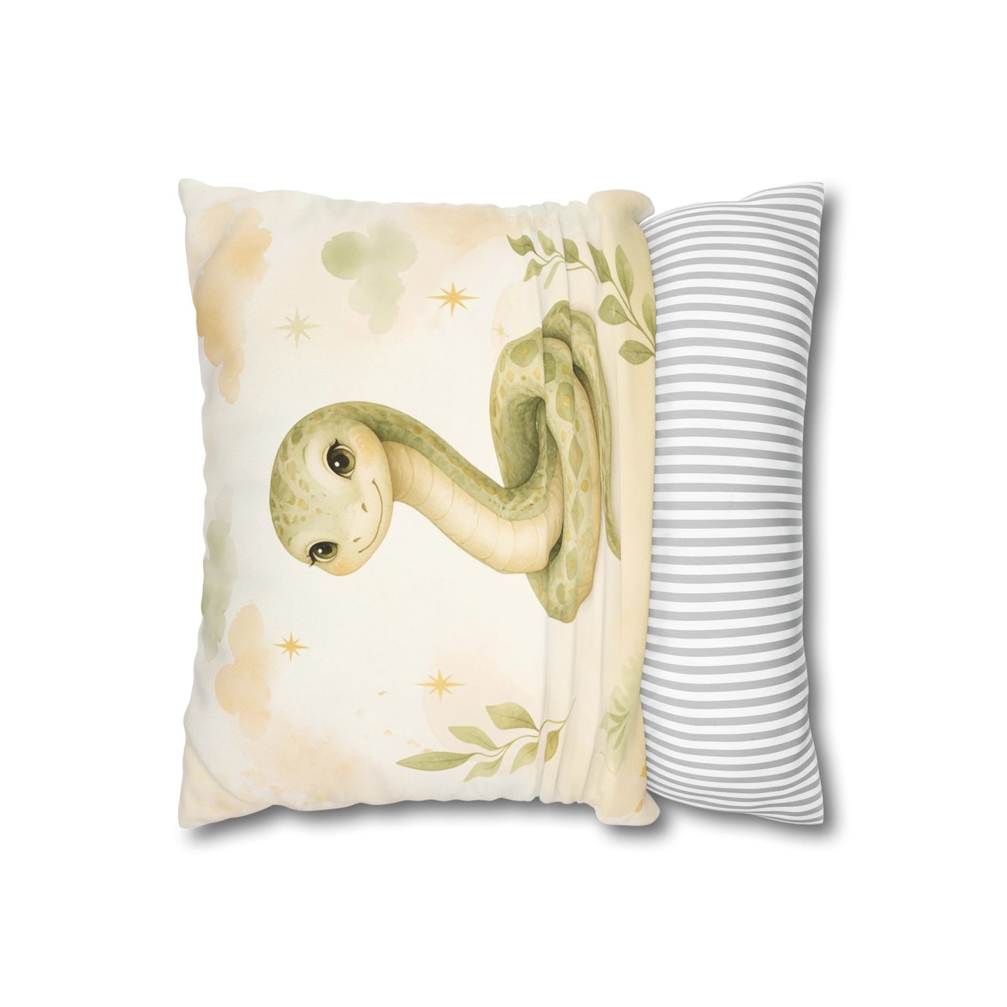 Cute Green Snake Decorative Pillowcase