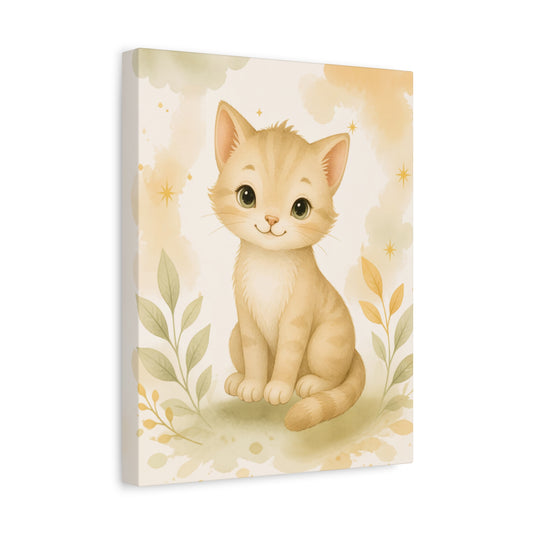 Cute Kitten Canvas Wall Art