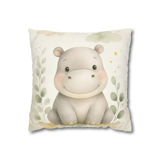 Cute Hippo Pillowcase