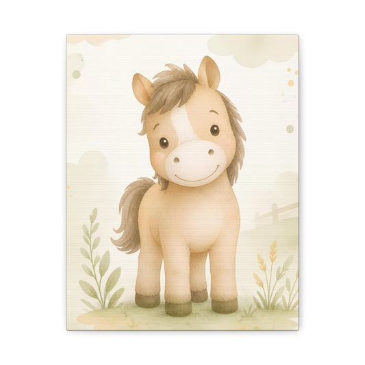 Nursery Horse Canvas Wall Art