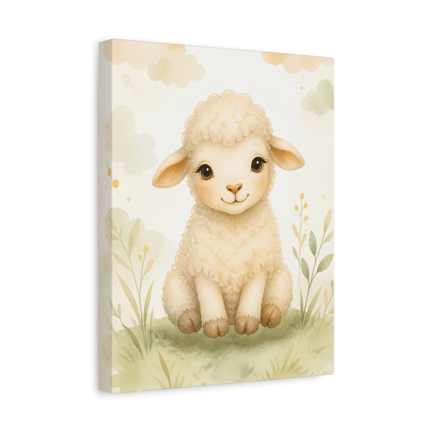 Adorable Lamb Nursery Canvas Art